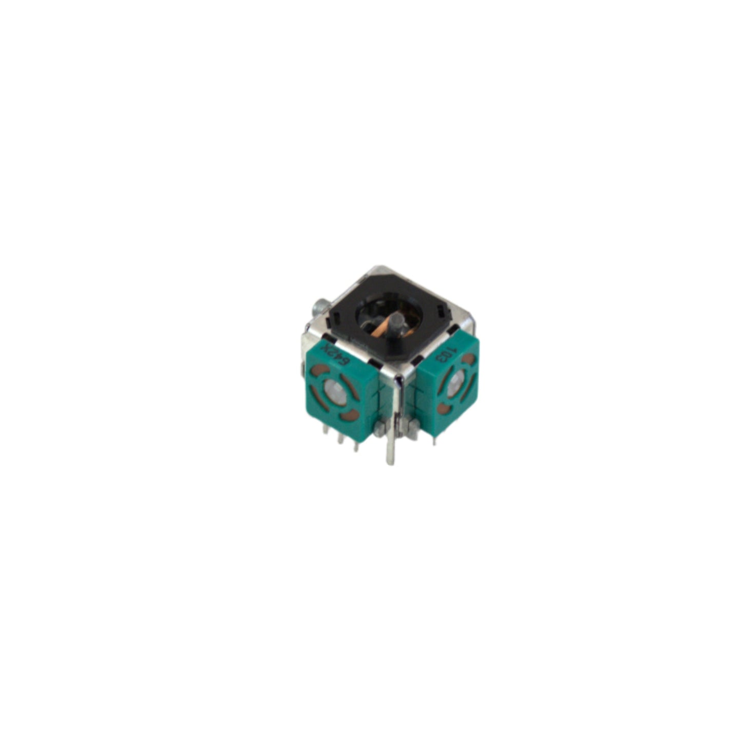 Korg Kronos joystick synthesizer replacement part with green and metal components on white background