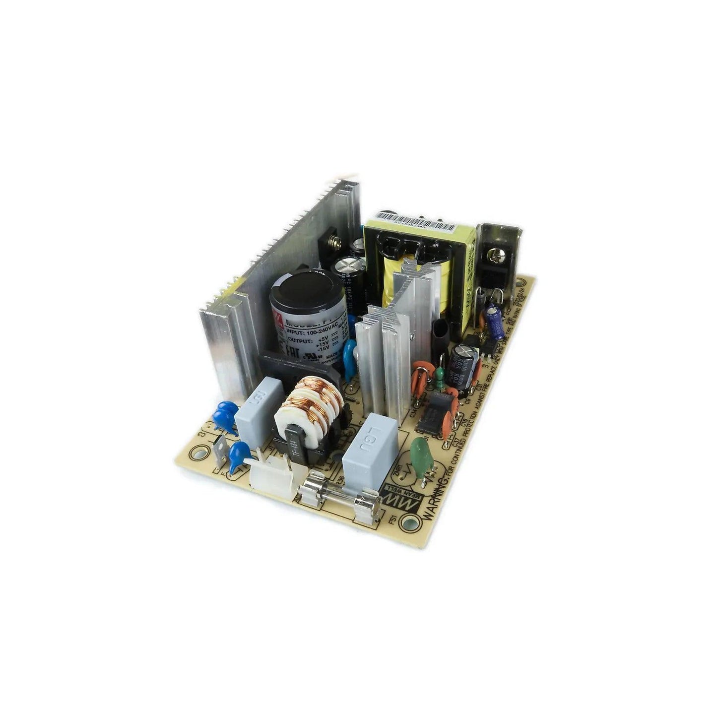 Korg PA800 power supply circuit board with capacitors, coils, heat sinks, and electronic components