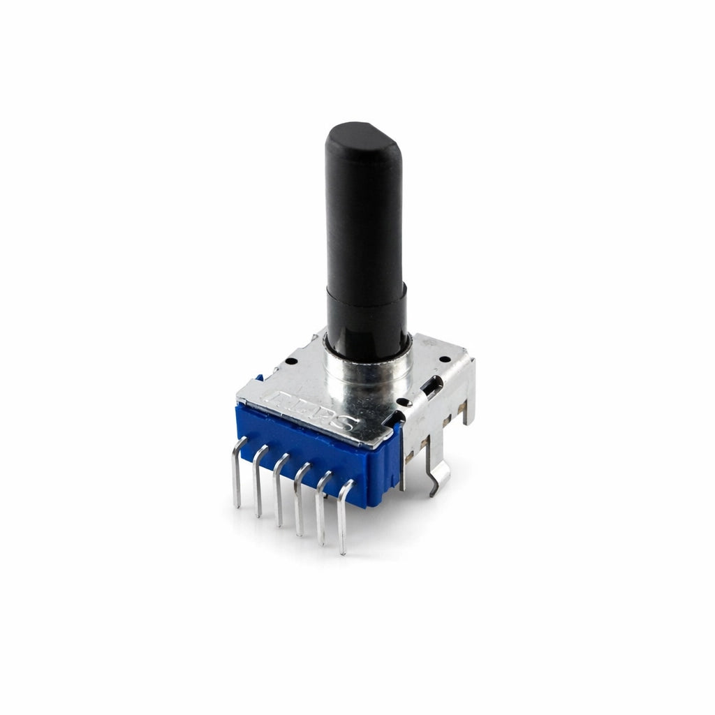 Yamaha MOXF8 rotary potentiometer synthesizer part with black knob and metal pins