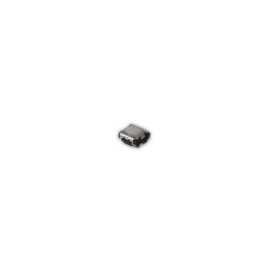 A close-up image of the Roland - A-01 pushbutton tact switch, a small, square-shaped electronic component with a metallic top and black base. It features round buttons underneath the surface. The background is white.