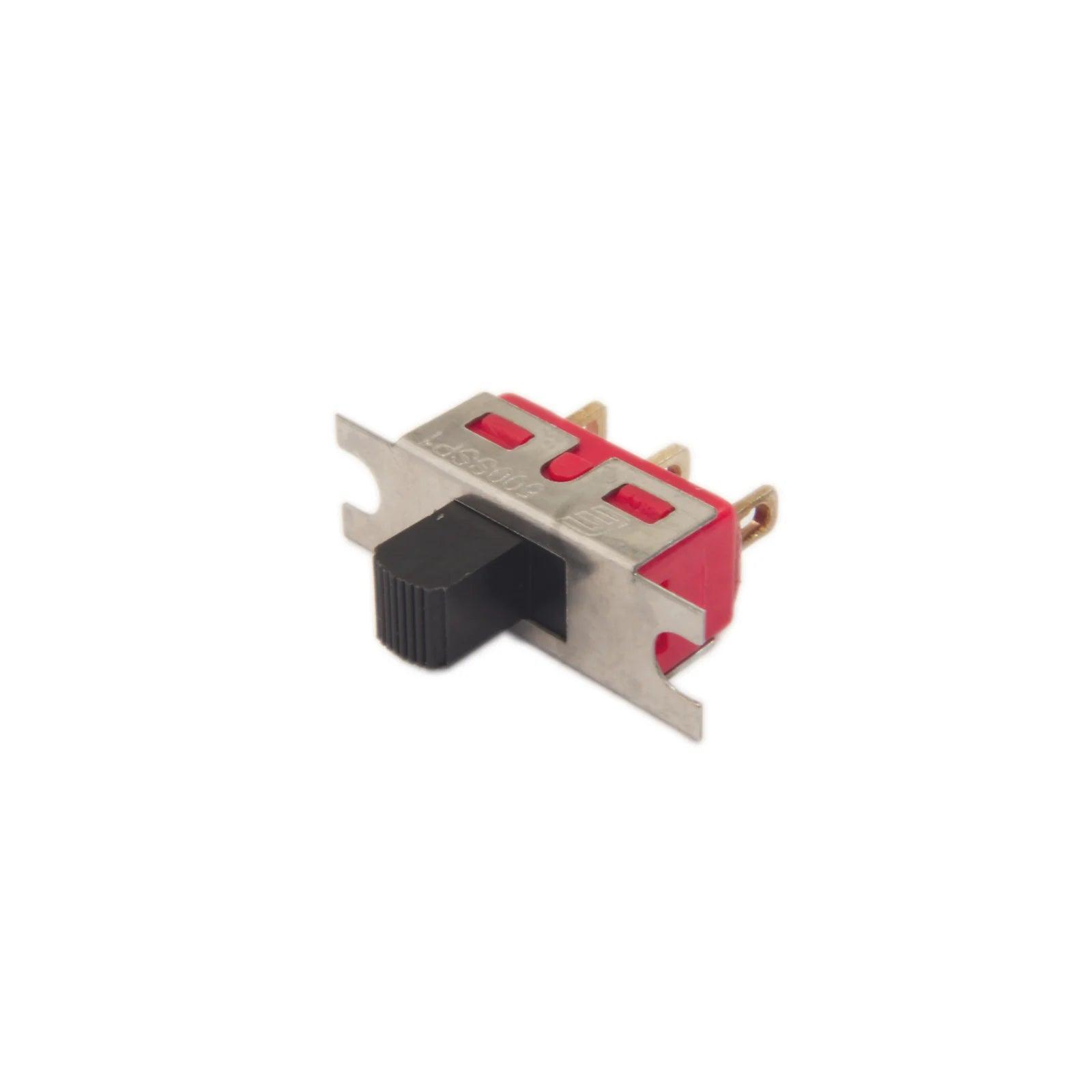 Crumar Performer slide switch with red body and black slider for synthesizer parts