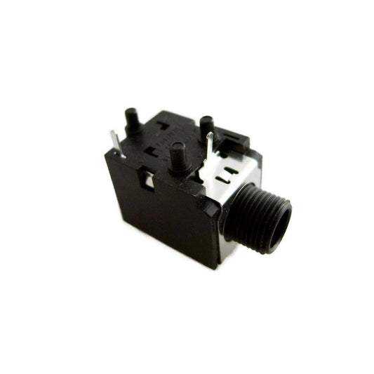 Black stereo phone jack connector for E-mu Emulator II synthesizer parts