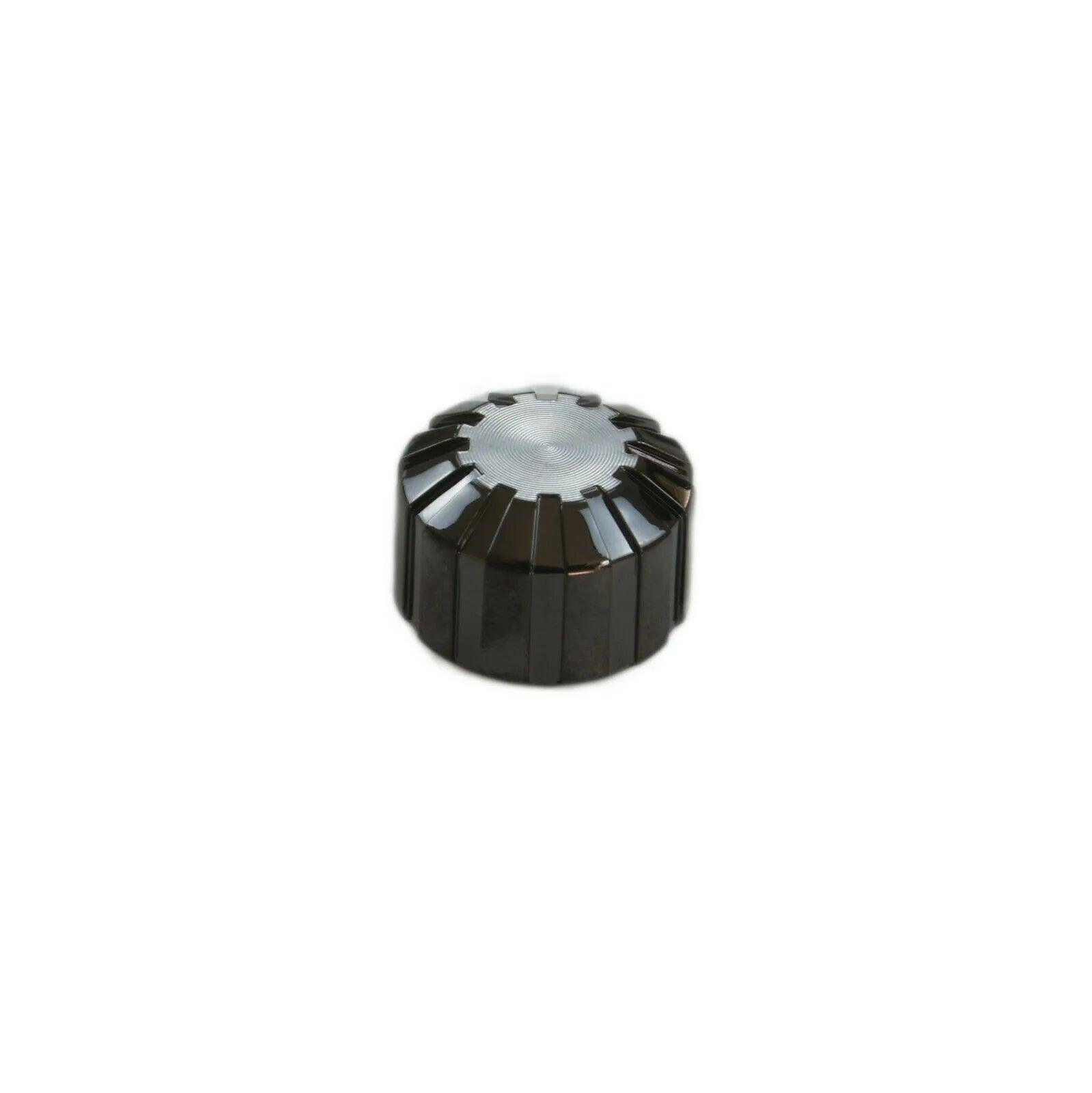 Black rotary encoder knob with metallic top for Korg Kaoss Pad KP3 synthesizer