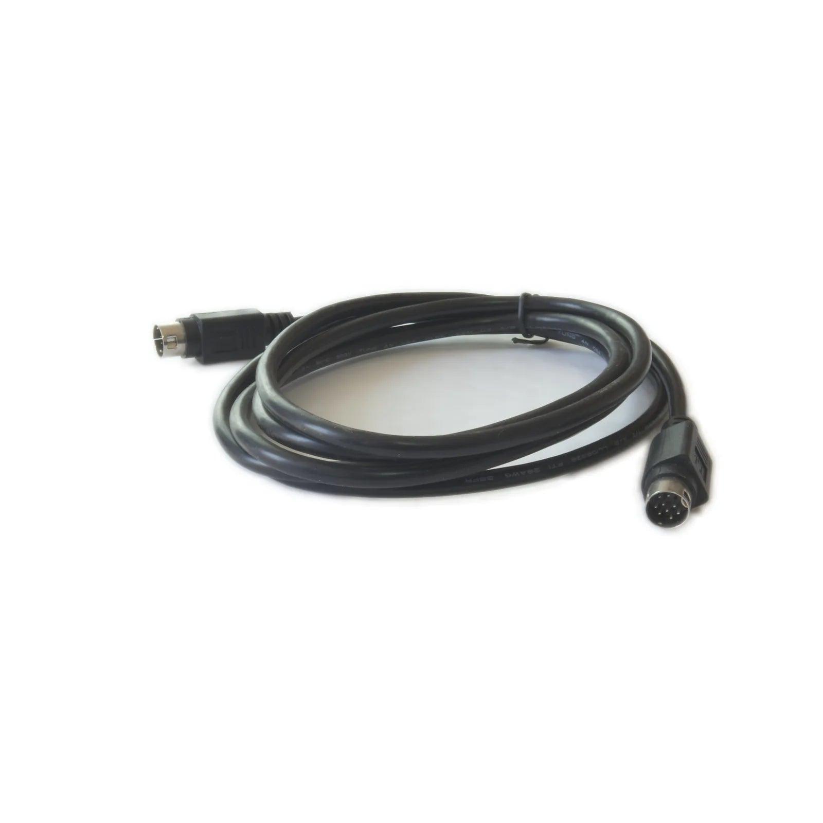 Black Korg M3 nine-pin MIDI interface cable for synthesizer connection