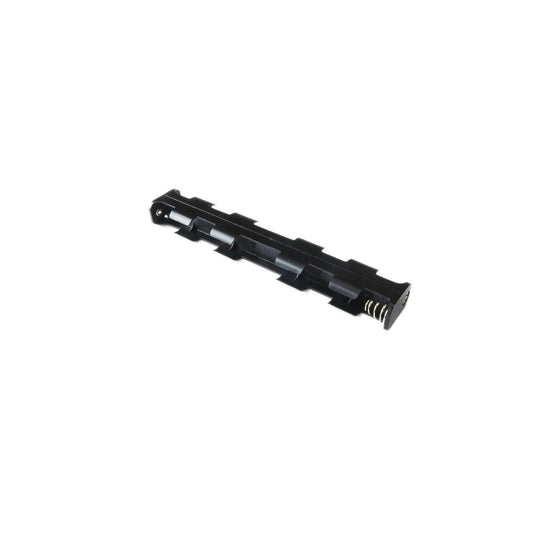 Black Korg MEX-8000 battery holder component with metal spring contact on white background