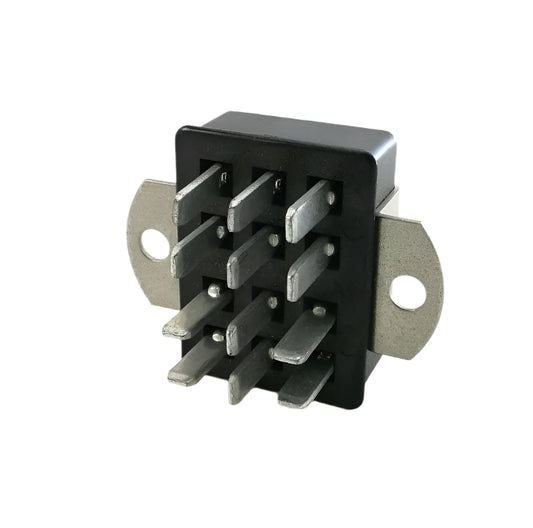 Moog Minimoog Model D 12-pin male connector synthesizer part with metal mounting brackets