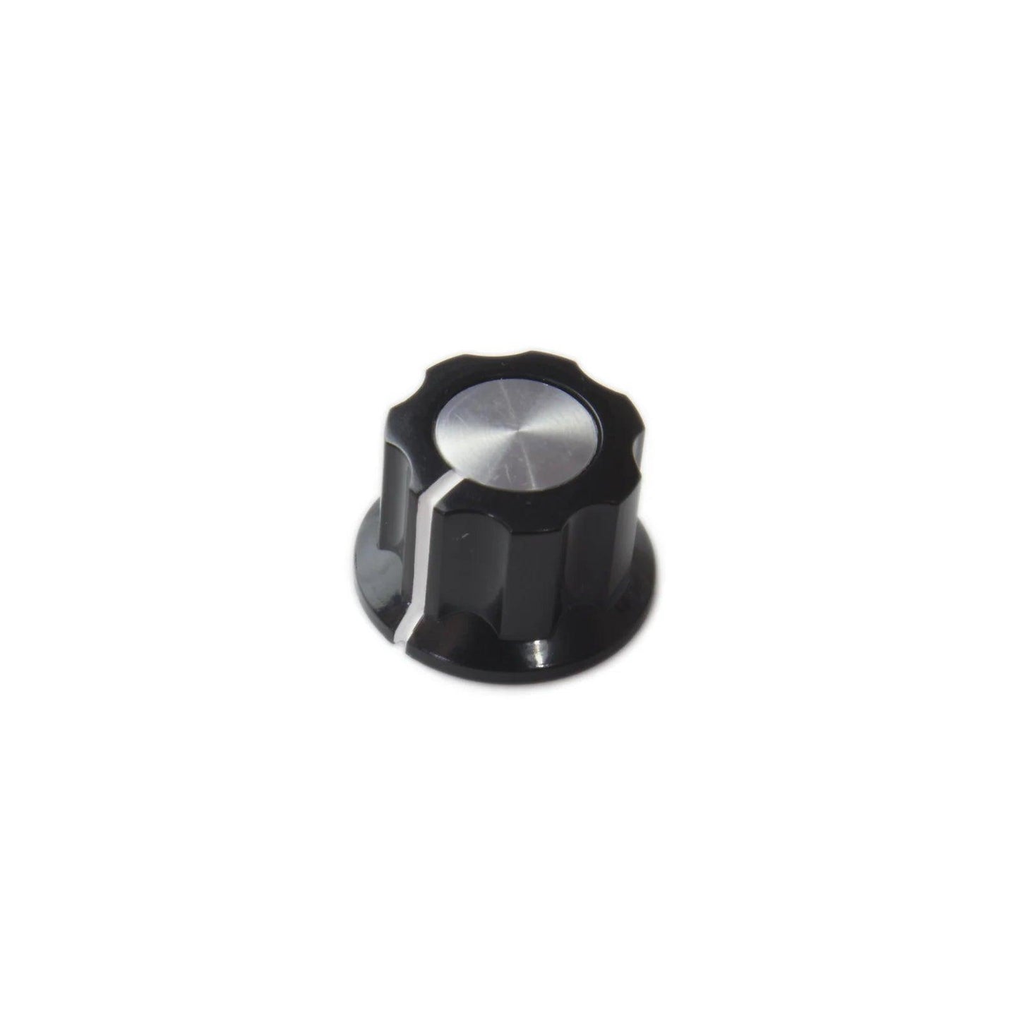 Black backlight knob with silver center for Moog Minimoog Voyager synthesizer