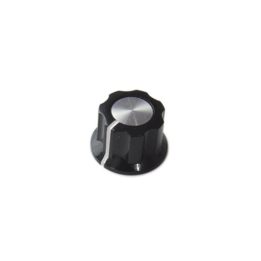 Black backlight knob with silver center for Moog Minimoog Voyager synthesizer