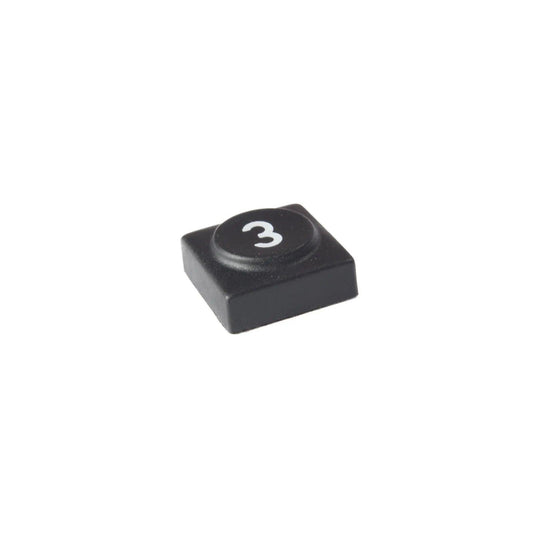 Oberheim - Xpander , Matrix 12 - Black panel switch cap with numeral '3' - Synthesizer-Parts.com