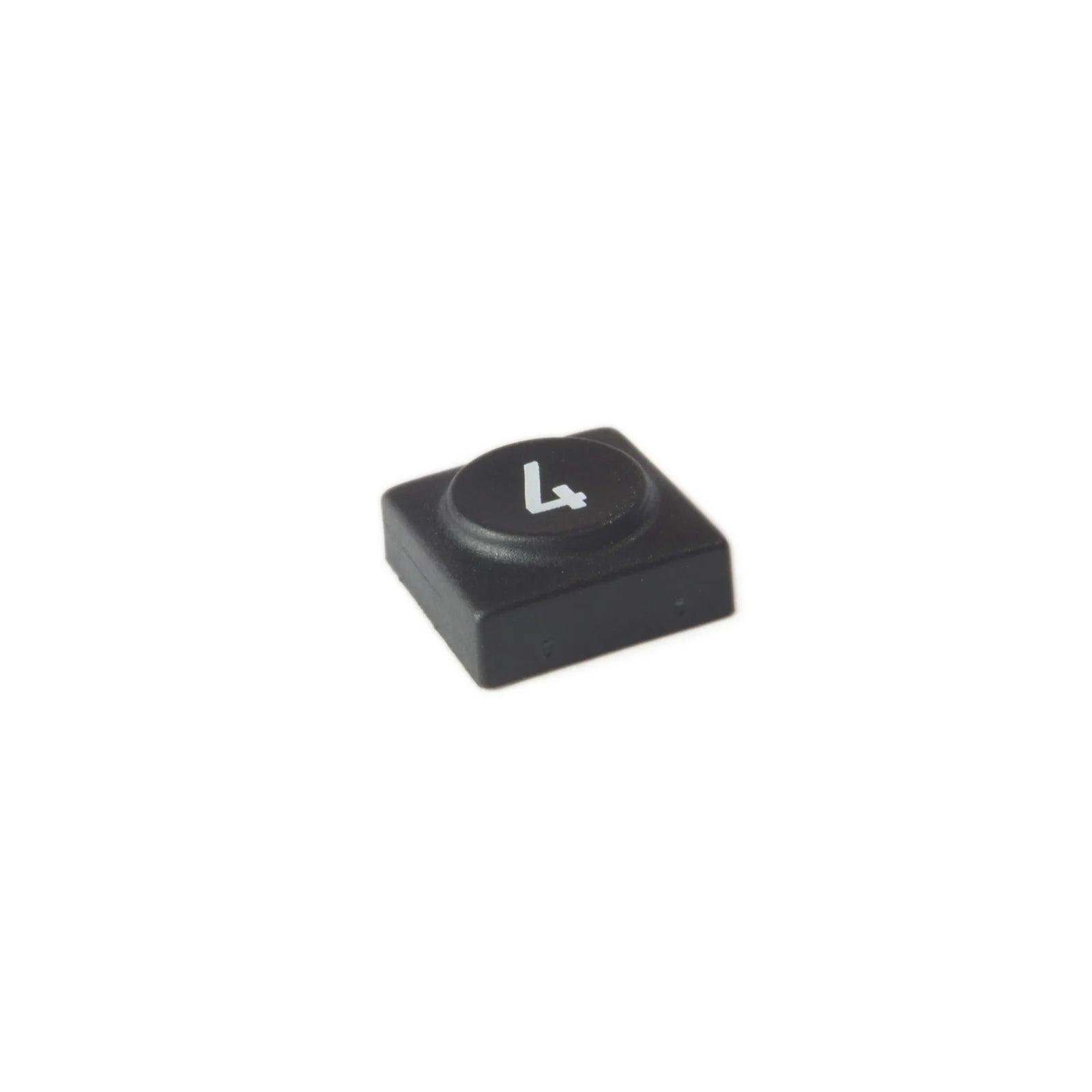 Oberheim - Xpander , Matrix 12 - Black panel switch cap with numeral '4' - Synthesizer-Parts.com