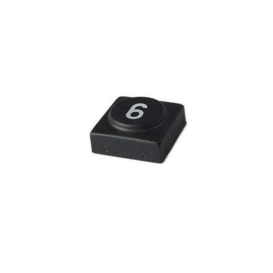 Oberheim - Xpander , Matrix 12 - Black panel switch cap with numeral '6' - synthesizer-parts.com