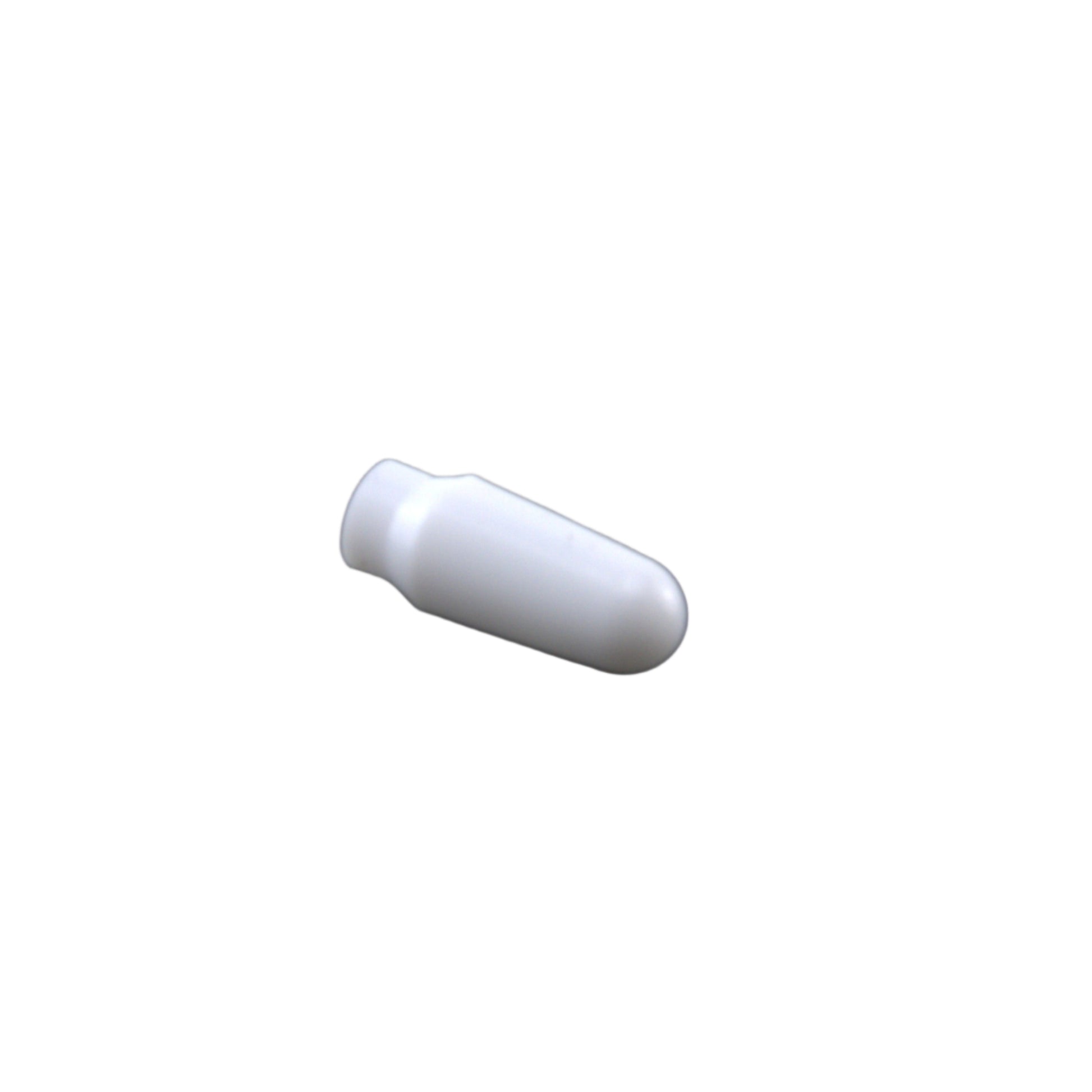 White plastic switch cap for Roland RE-301 Chorus Echo synthesizer part on white background